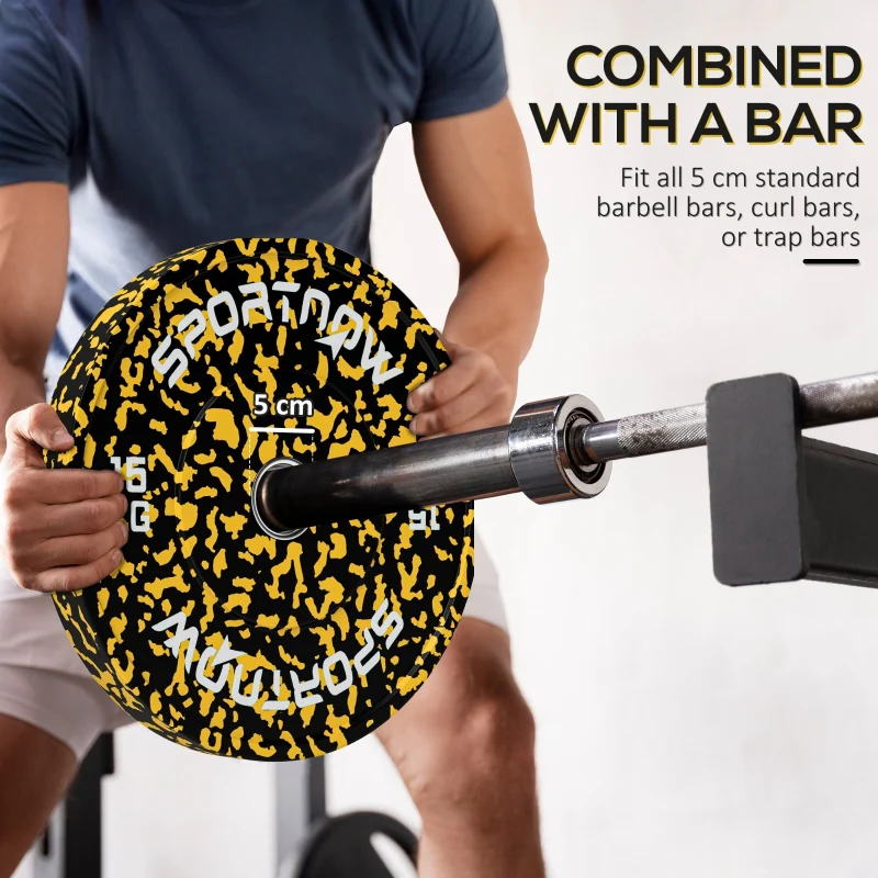 Olympic Weight Plates, 2 x 15KG, 5cm Holes, for Weight Lifting - Image 5