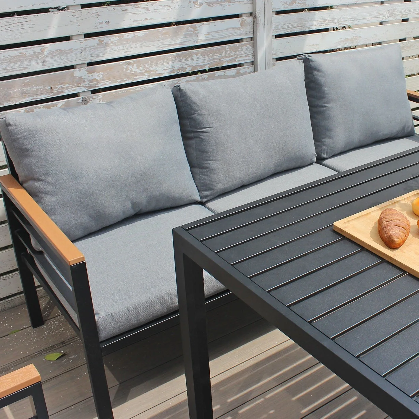 Oslo Sofa Set (Dark Grey) - Image 5