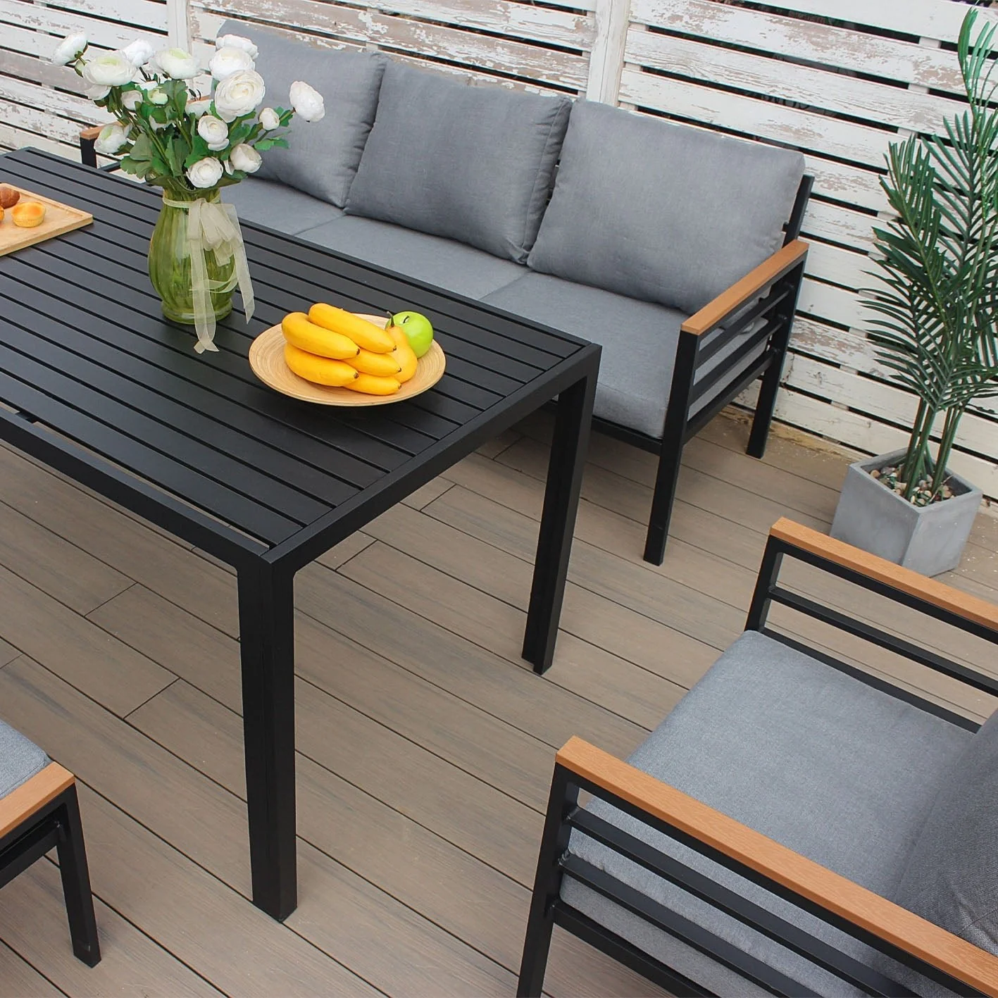 Oslo Sofa Set (Dark Grey) - Image 9