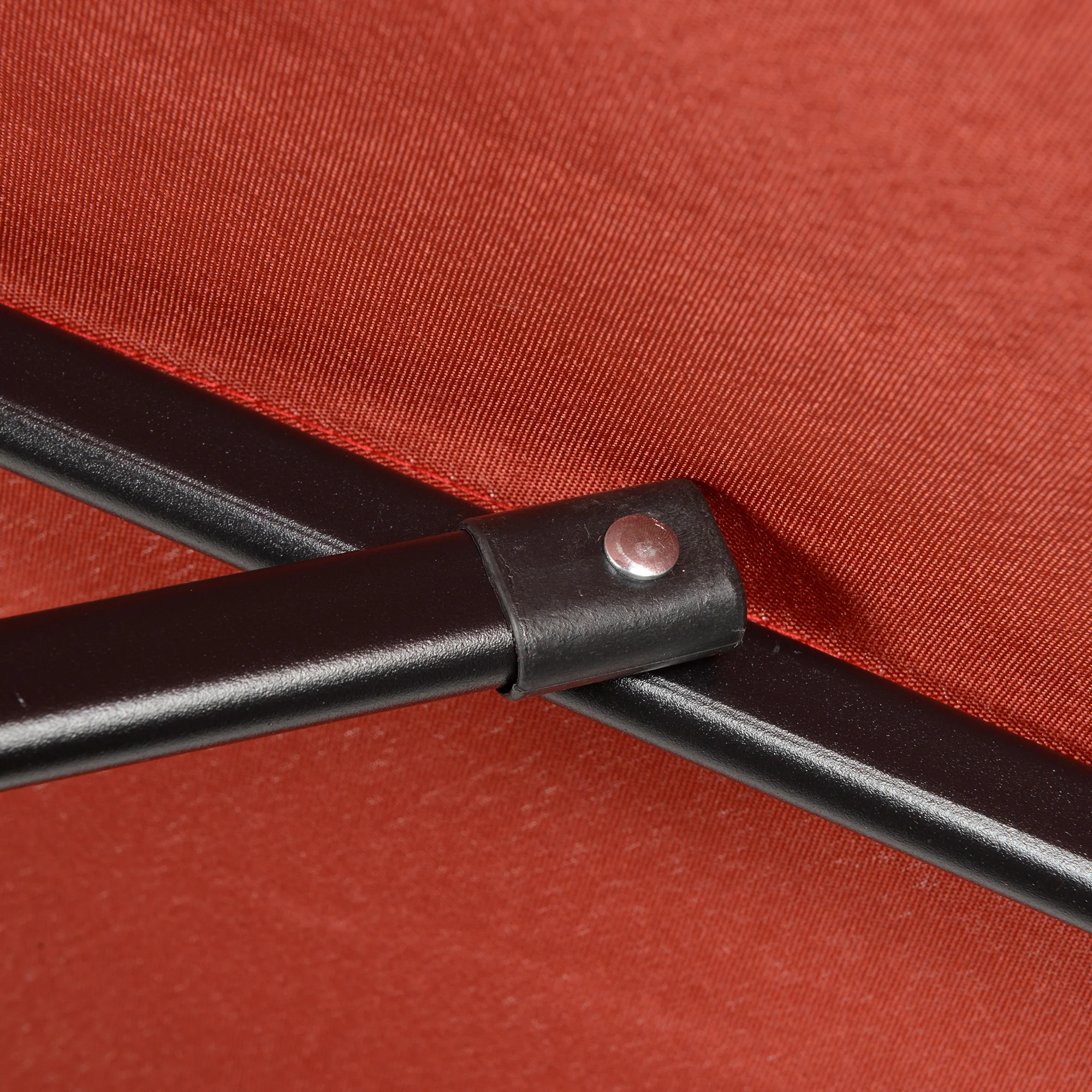 Parasol Ø196 cm Rotating Tilt Windproof Hexagonal Wine Red - Image 7