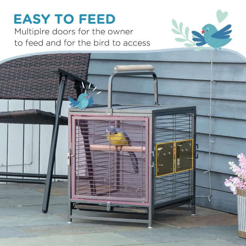 Parrot Cage, Travel Carry, Metal Handle - Image 5