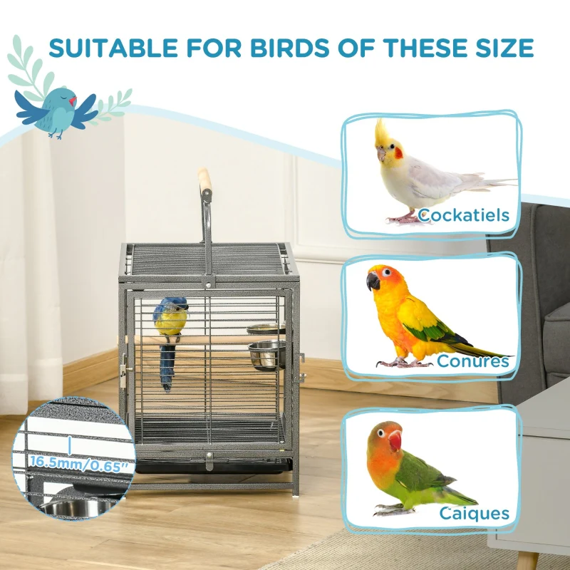 Parrot Cage, Travel Carry, Metal Handle - Image 7