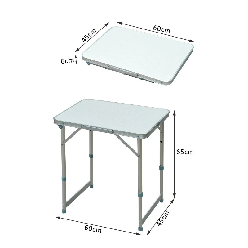 Patio Table, Foldable Picnic, Silver - Image 3