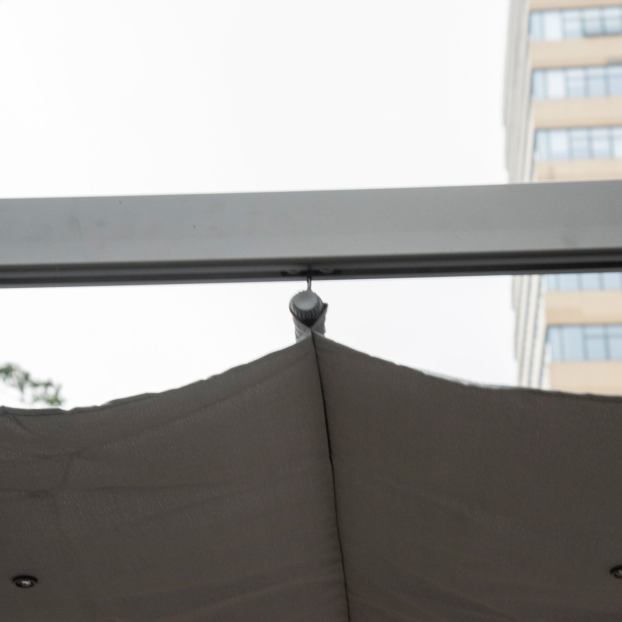 Pergola Pavilion Patio Cover with Sliding Roof, Garden, Aluminum, Charcoal Gray and Dark Gray, 3x3x2.23m - Image 7