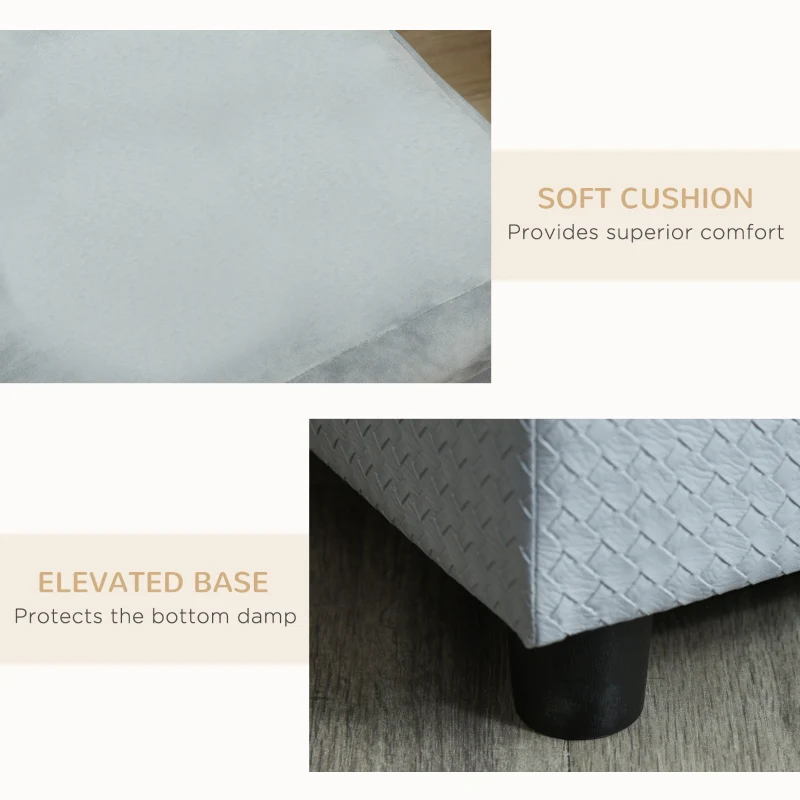 Pet Sofa Chair, with Storage & Cushion, Light Grey - Image 7