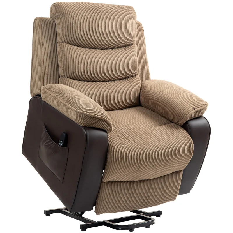 Power Lift Recliner Chair for Elderly Oversized Electric Riser and Recliner Brown - Image 2
