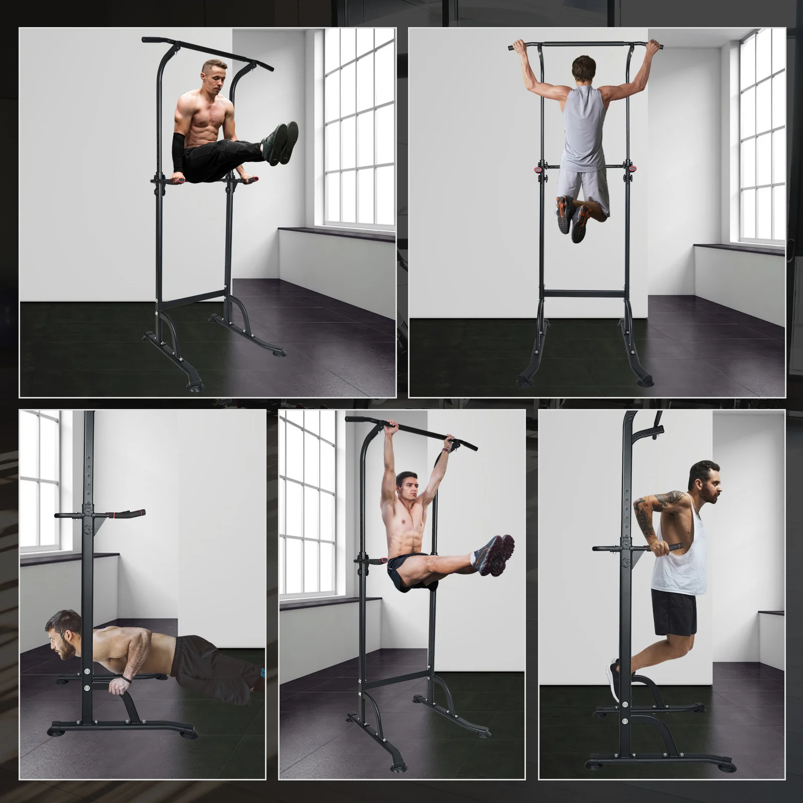 Power Tower, Adjustable Height Multi-Function Dip Stand for Home Gym Strength Training - Image 8