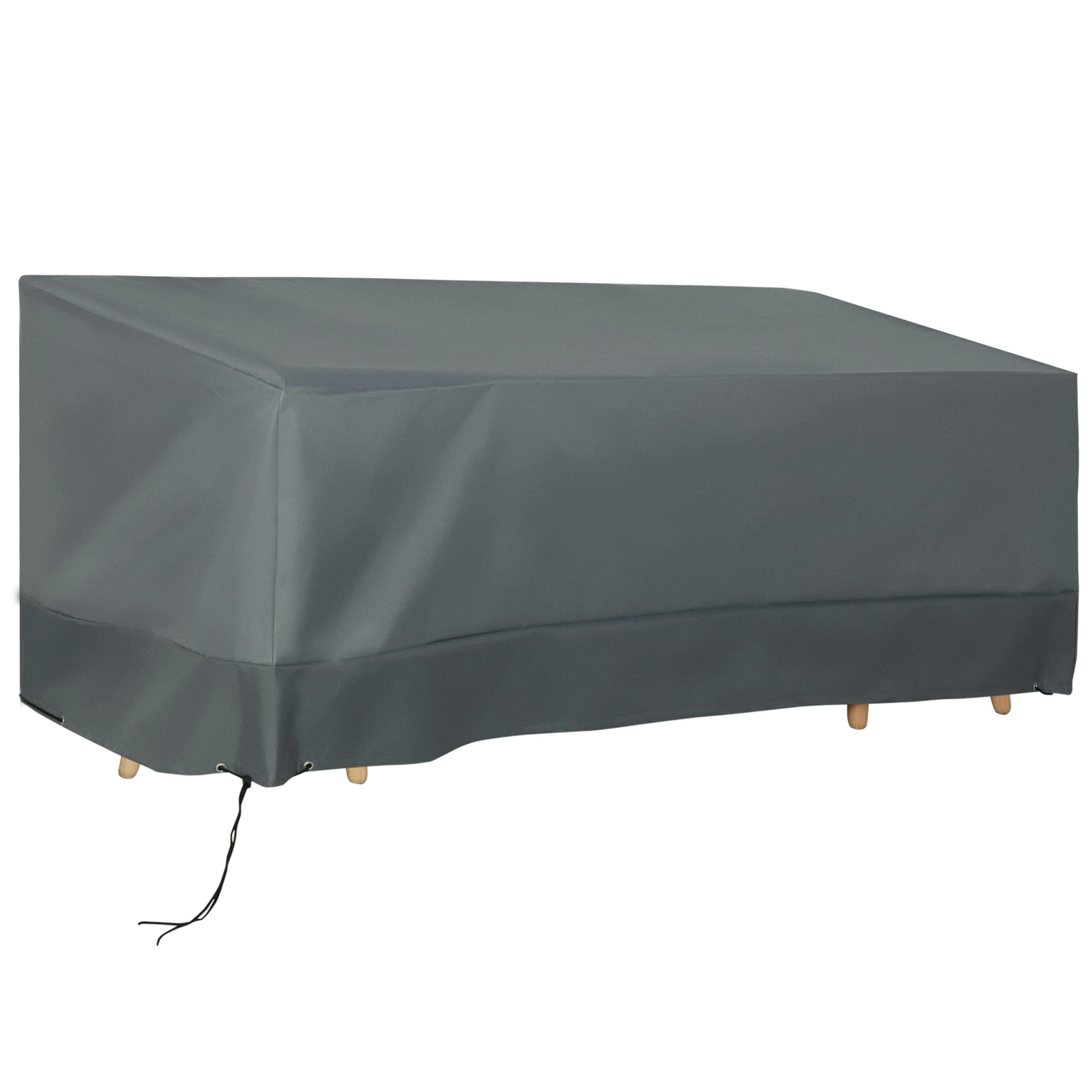 Rectangular Patio Furniture Cover, 3 Seater Sofa Set Water UV Resistant 600D Oxford Fabric, 190x72x76cm - Image 2