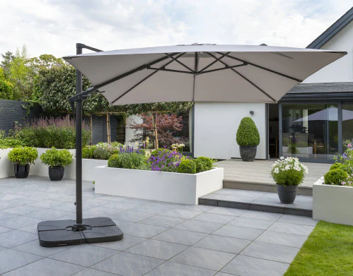 Royce - Executive Standard Cantilever Parasol with Night Cover (Taupe)