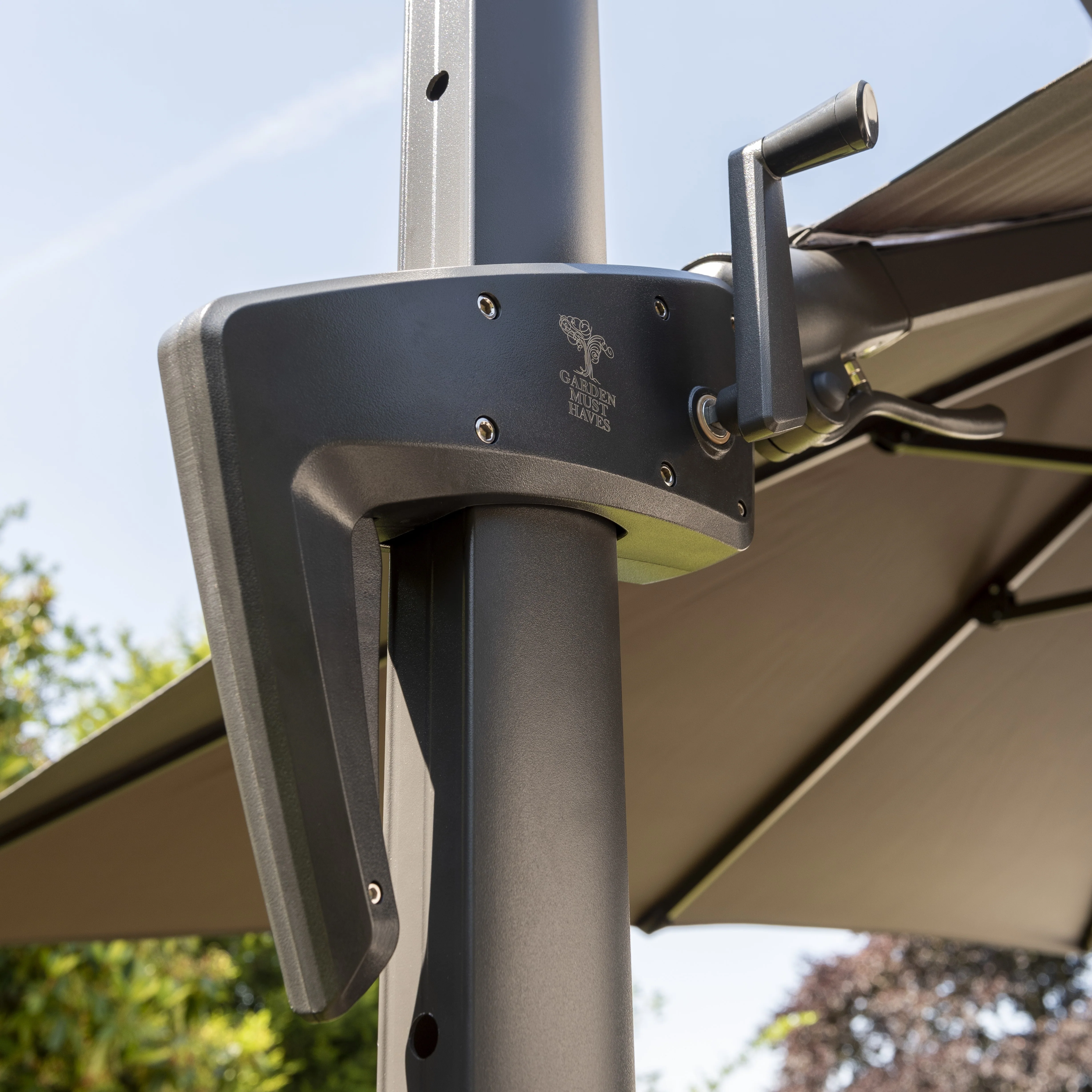 Royce - Executive Standard Cantilever Parasol with Night Cover (Taupe) - Image 5
