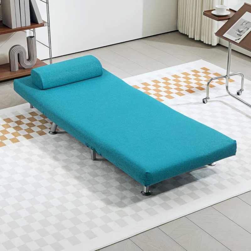 Single Sleeper Chair - Linen-Feel, Dark Blue - Image 7