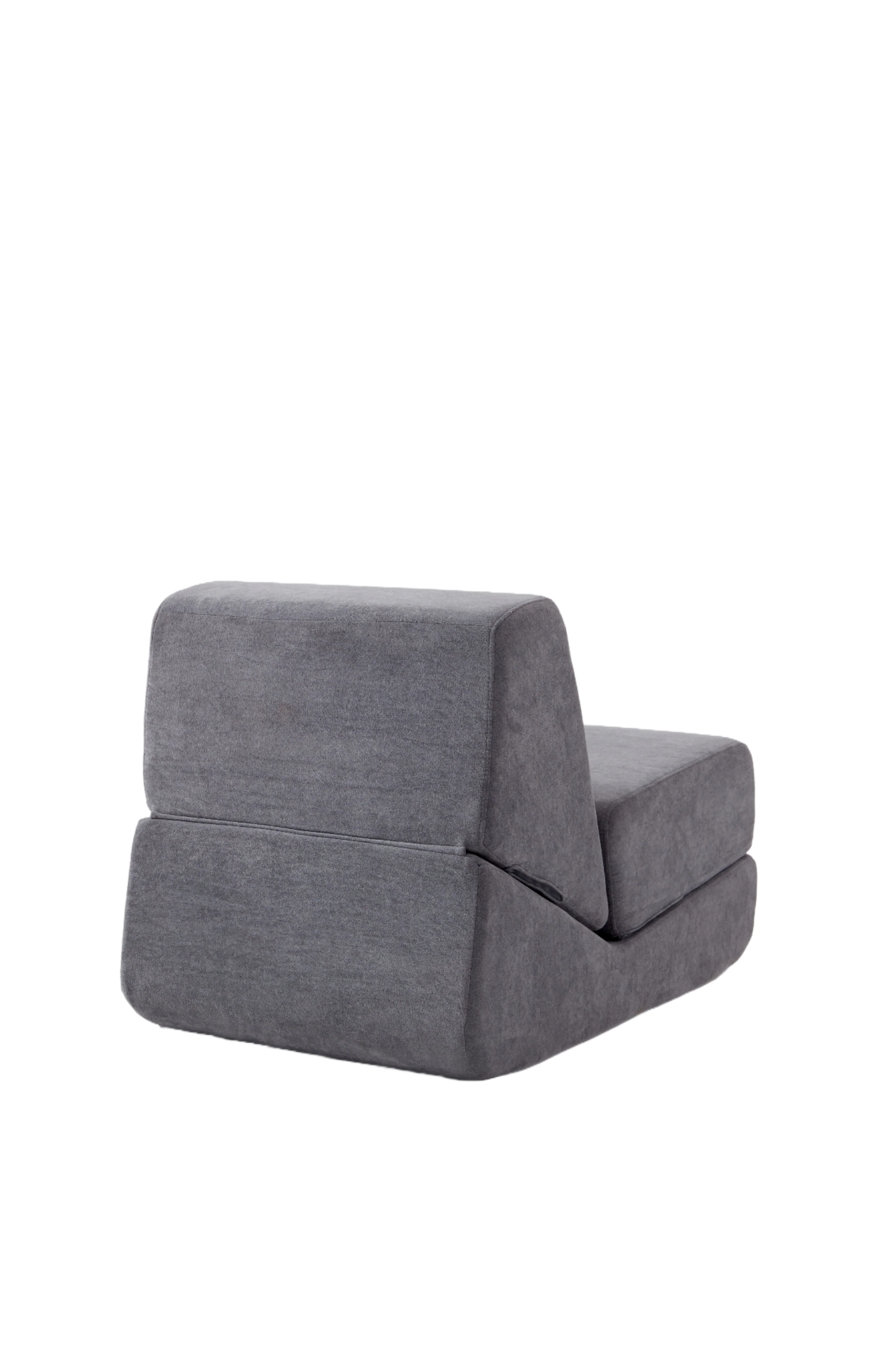 Small Sofa Bed, Foldable Chaise Lounge Foam Floor Sofa, Grey - Image 7