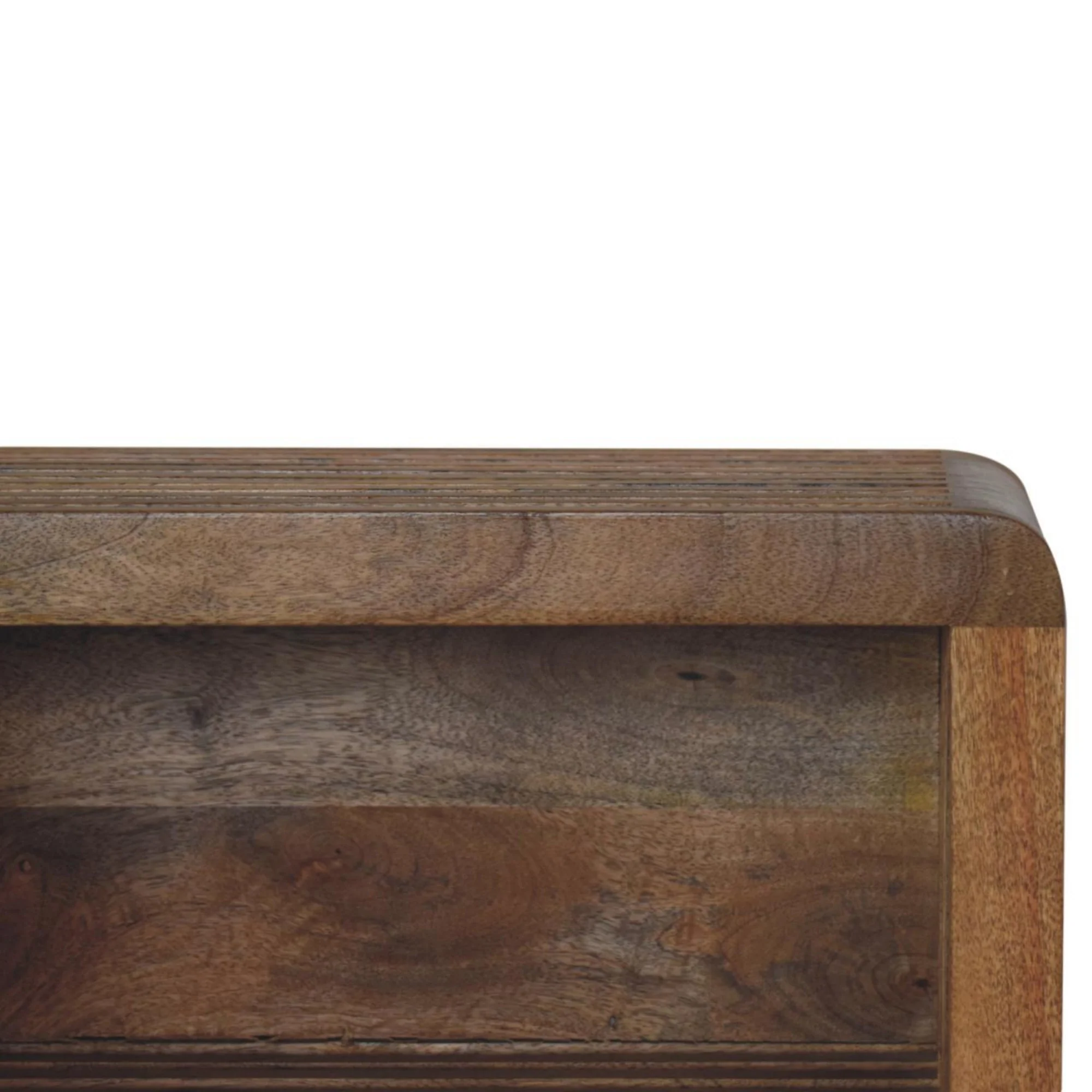 Soba Wall Mounted Bedside Open Slot Solid Wood Dark Brown - Image 10