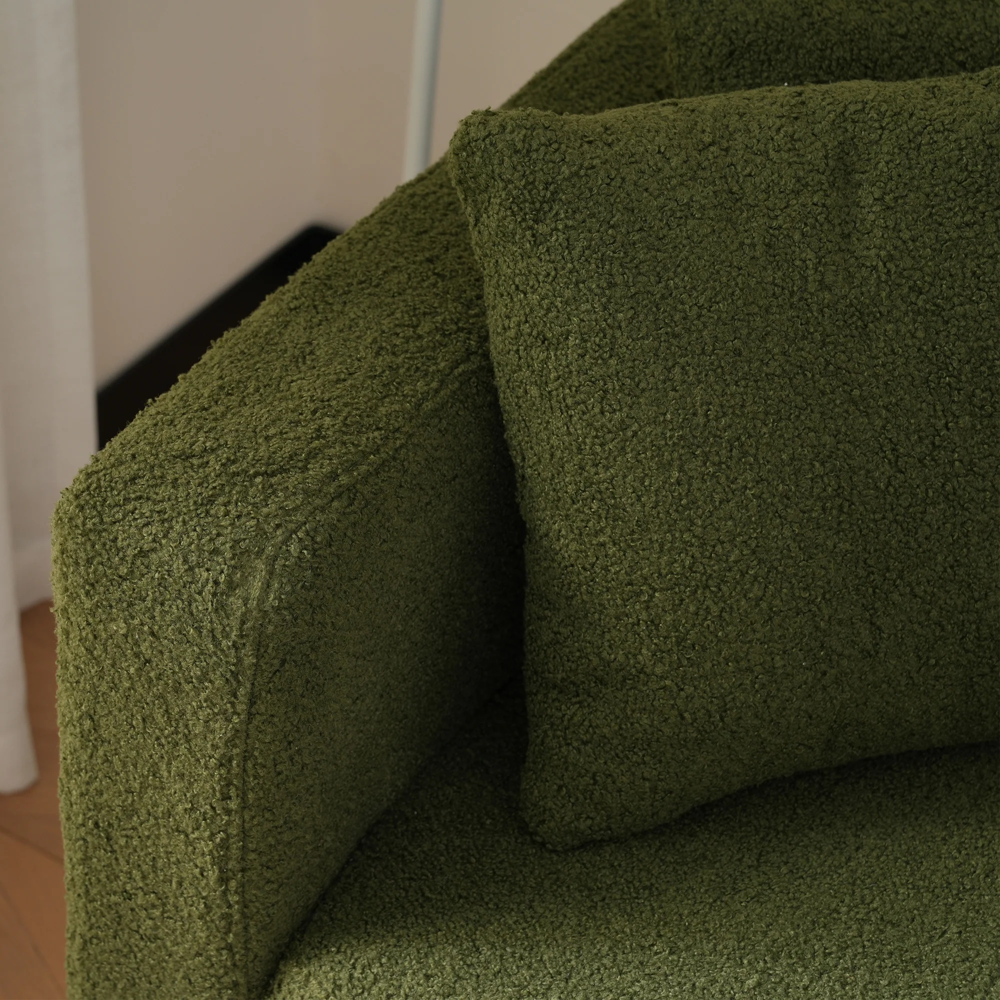 Sofa Bed with 3 Adjustable Backrest Angles and Storage Pockets, Gold Legs - Image 6