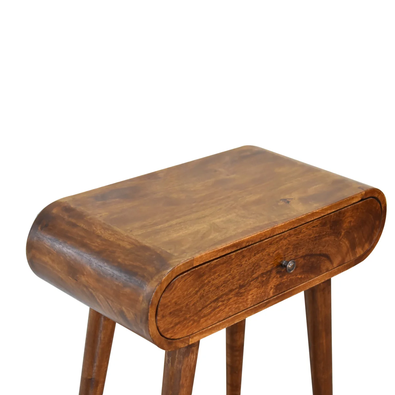 Solid Wood Console, Mini Chestnut with 1 Drawer, Dark Brown - Image 3