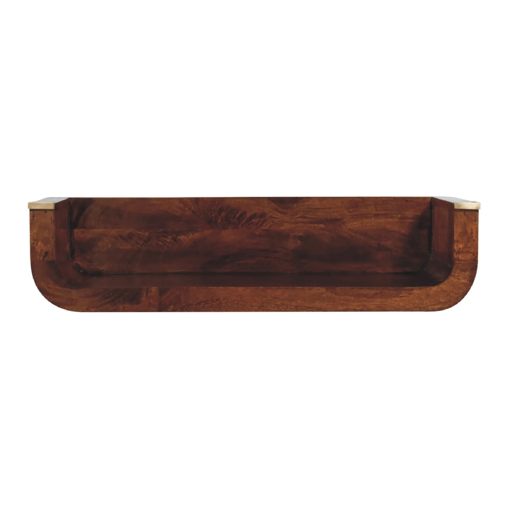 Solid Wood Indira Floating Console Open Slot Dark Brown - Image 10