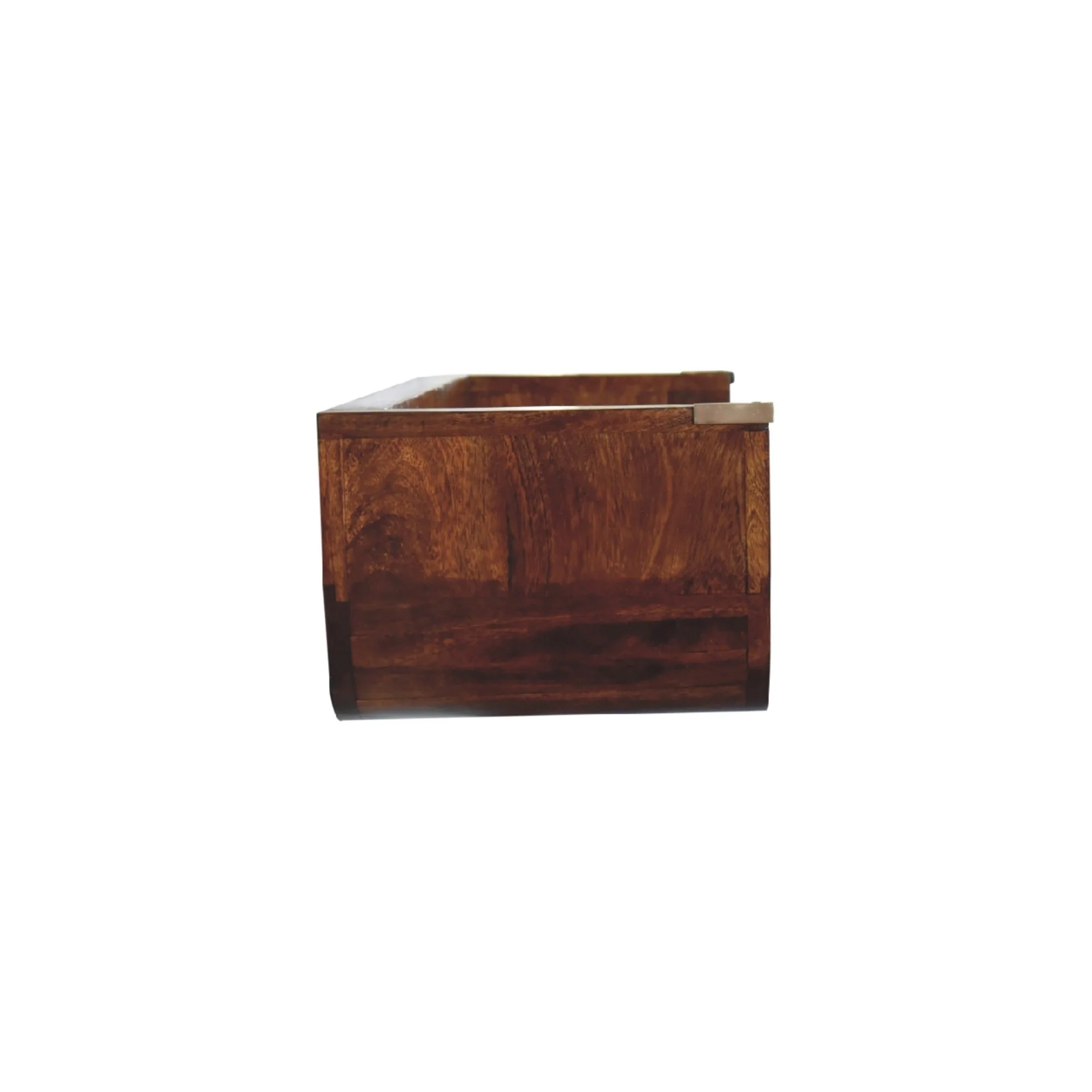 Solid Wood Indira Floating Console Open Slot Dark Brown - Image 4