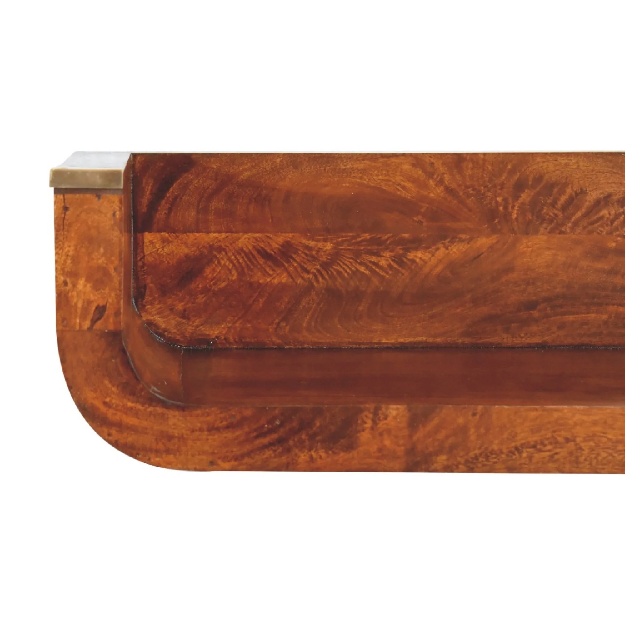 Solid Wood Indira Floating Console Open Slot Dark Brown - Image 5