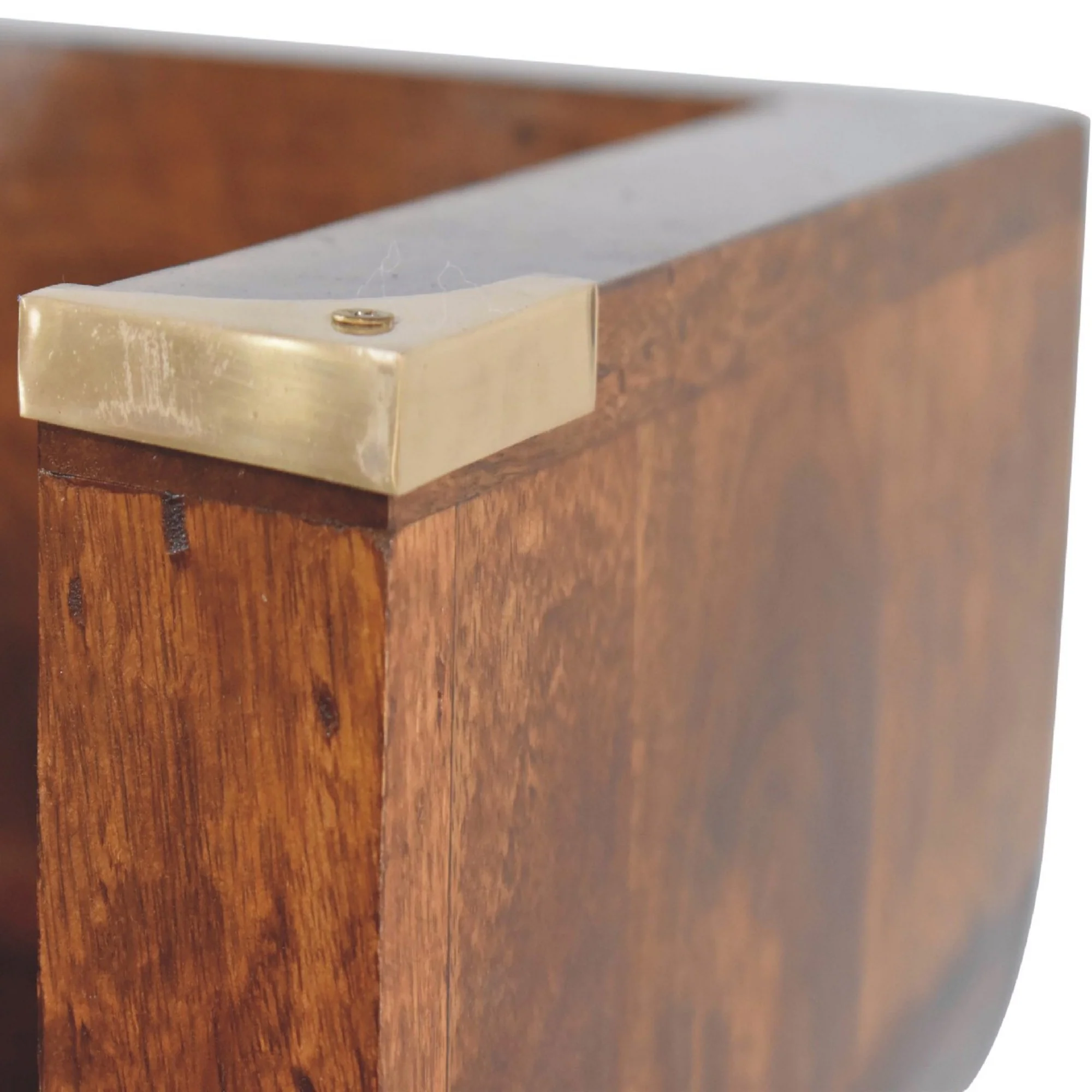 Solid Wood Indira Floating Console Open Slot Dark Brown - Image 8