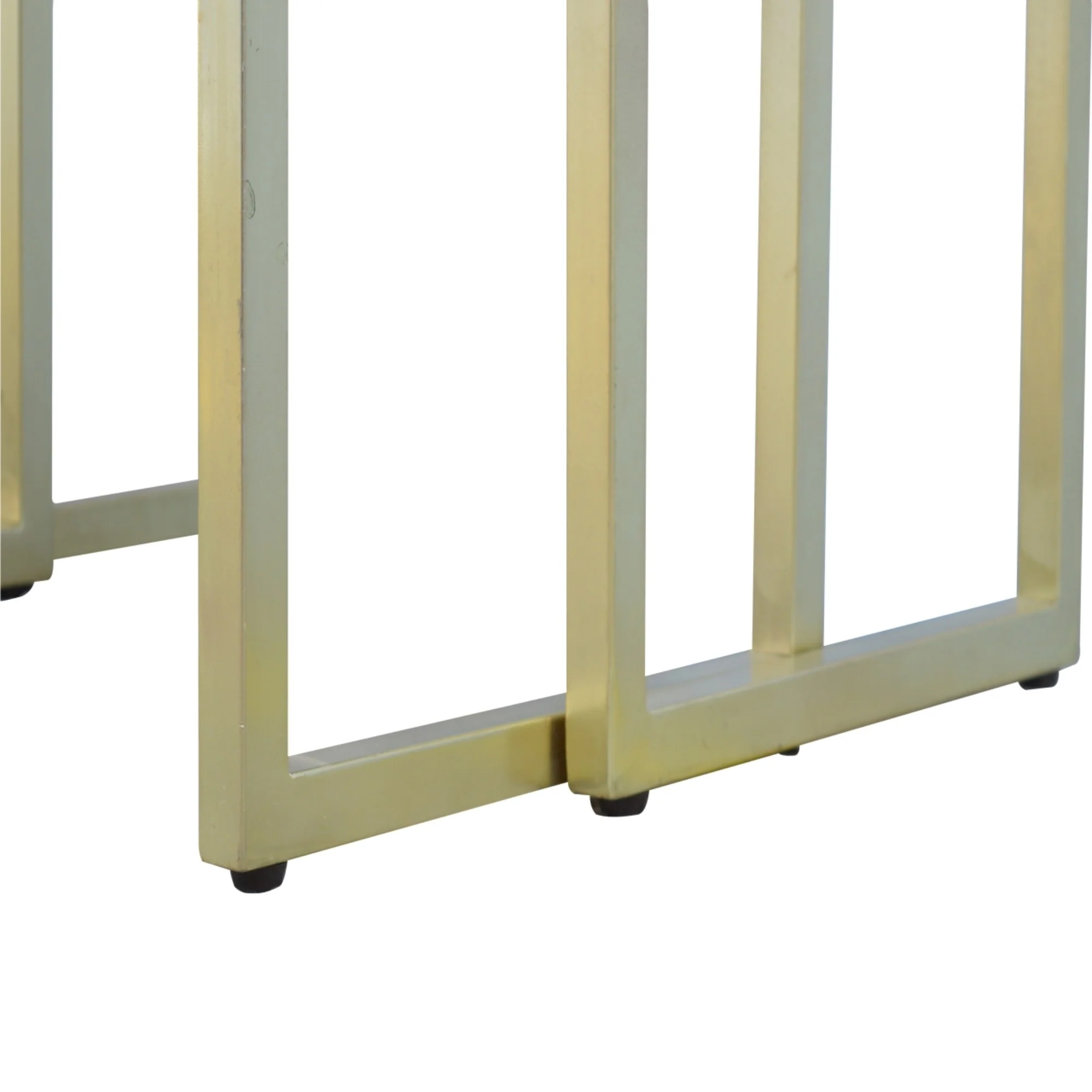 Solid Wood Table Set of 3, Metal Chunky Gold, Solid Wood - Image 10