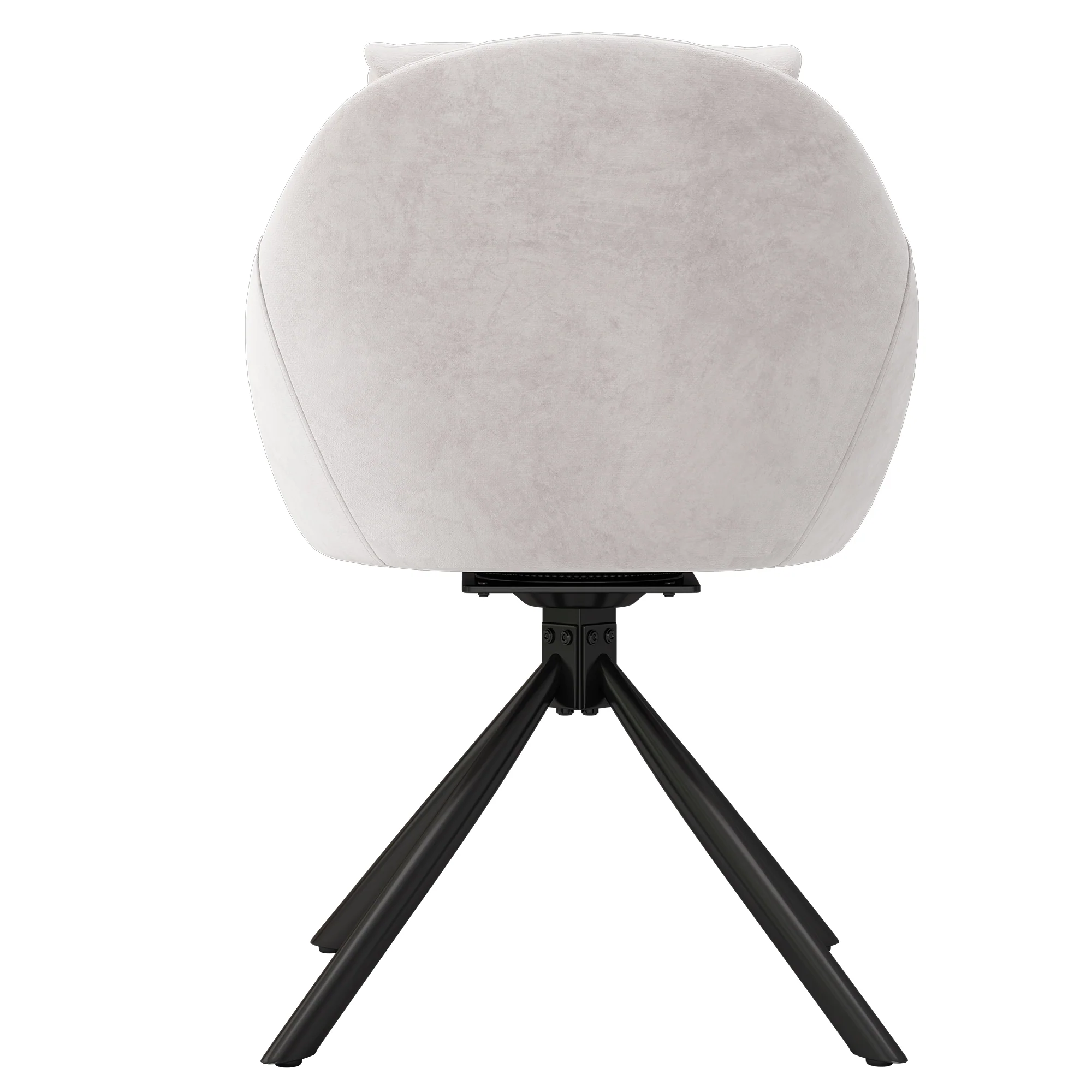 Swivel Dining Chair Set of 6 with Ergonomic Design and Breathable Fabric, Beige Velvet - Image 10