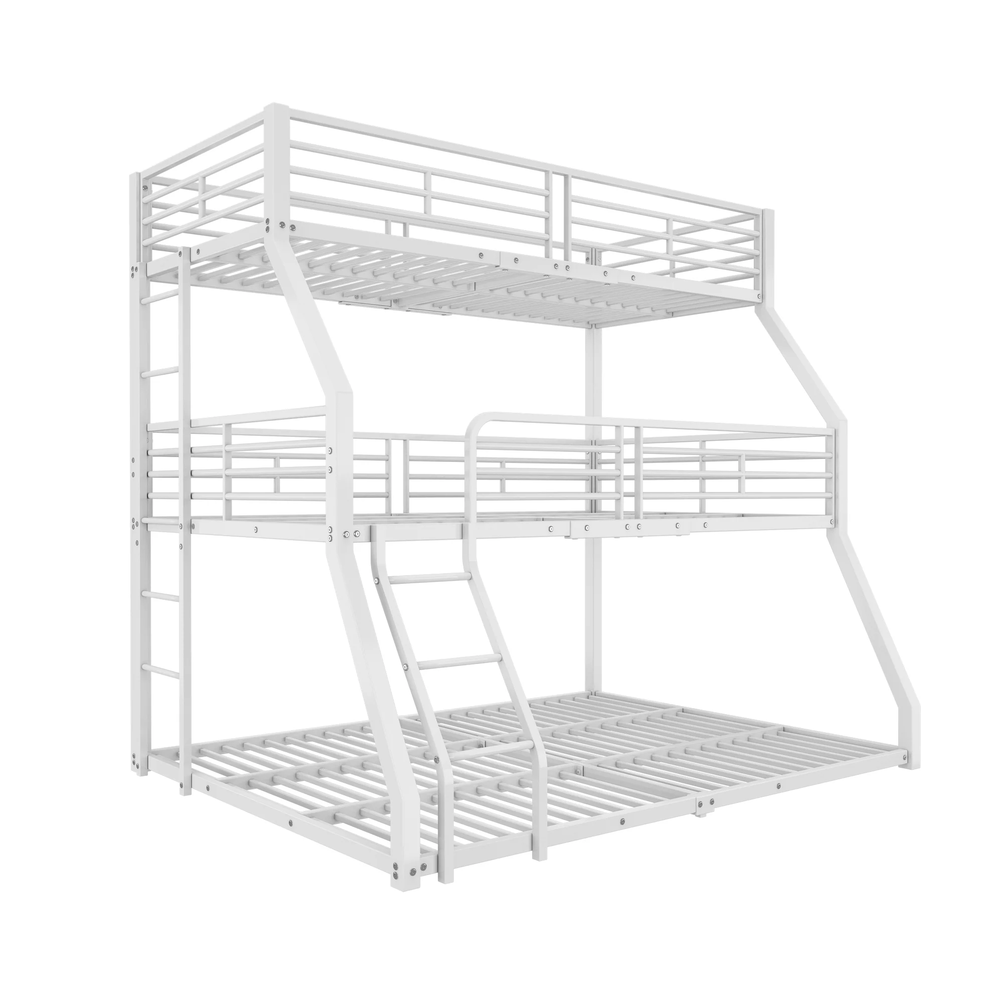 Triple Bunk Bed Metal Frame Multi-Size - White - Image 10