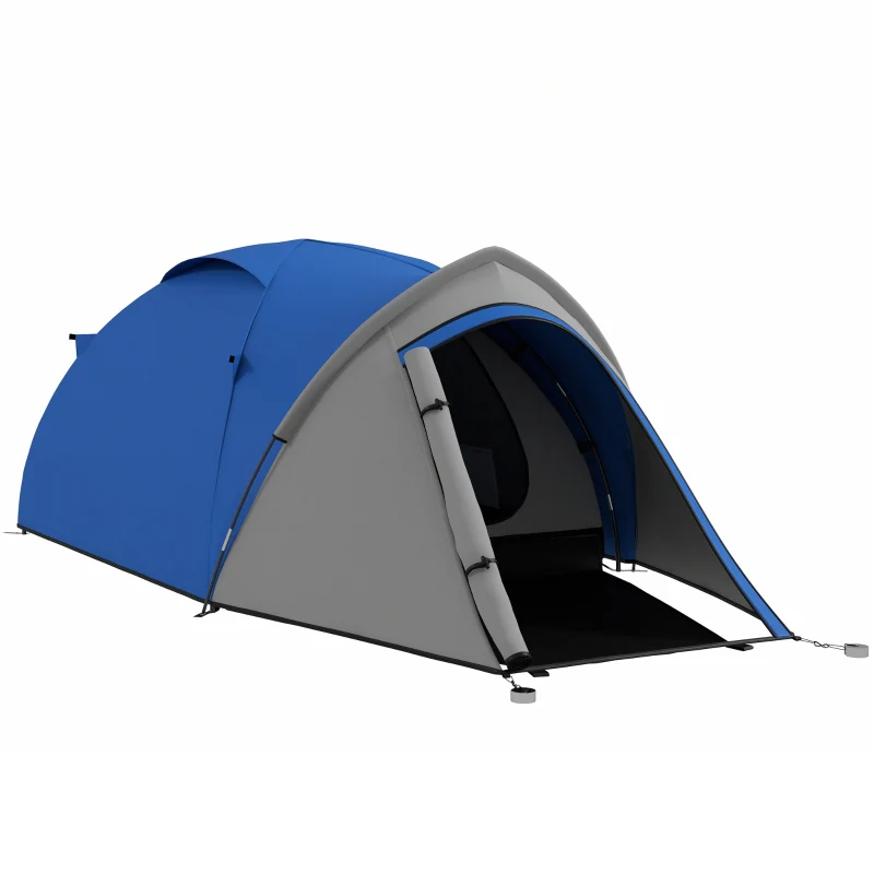 Two-Man Dome Tent, Front Vestibule - Blue/Grey