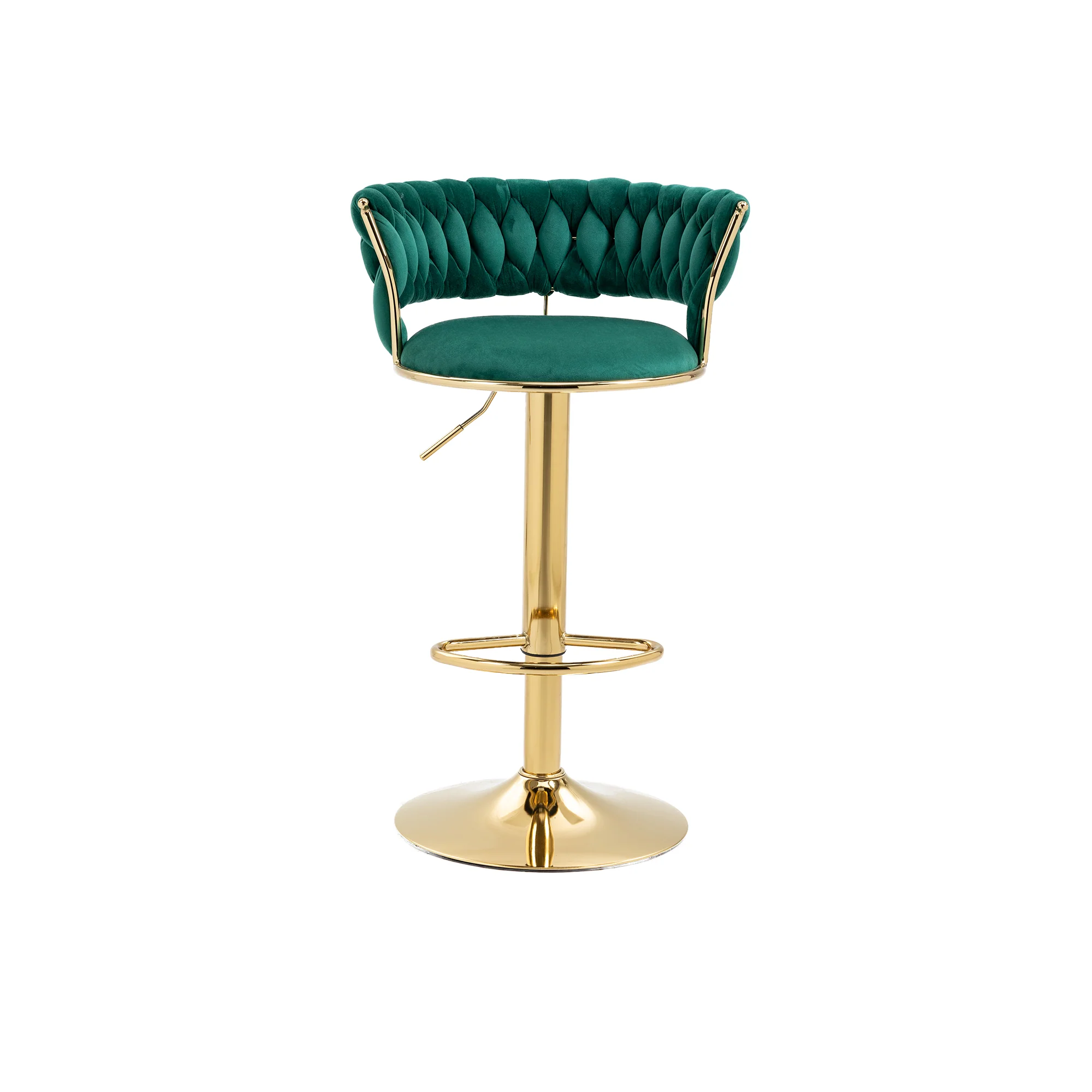 Velvet Bar Stool Set, 360° Swivel, Adjustable Height, Handcrafted Backrest, Upholstered - Image 8