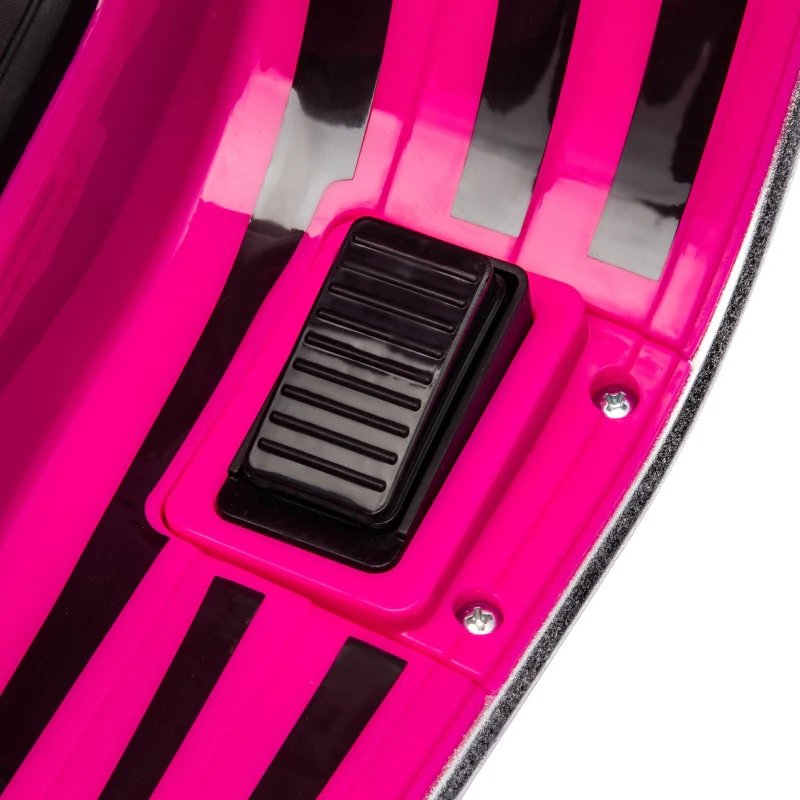 Vespa 12V Licensed Kids Electric Motorbike with Music, Headlights, FM Radio - Pink - Image 8