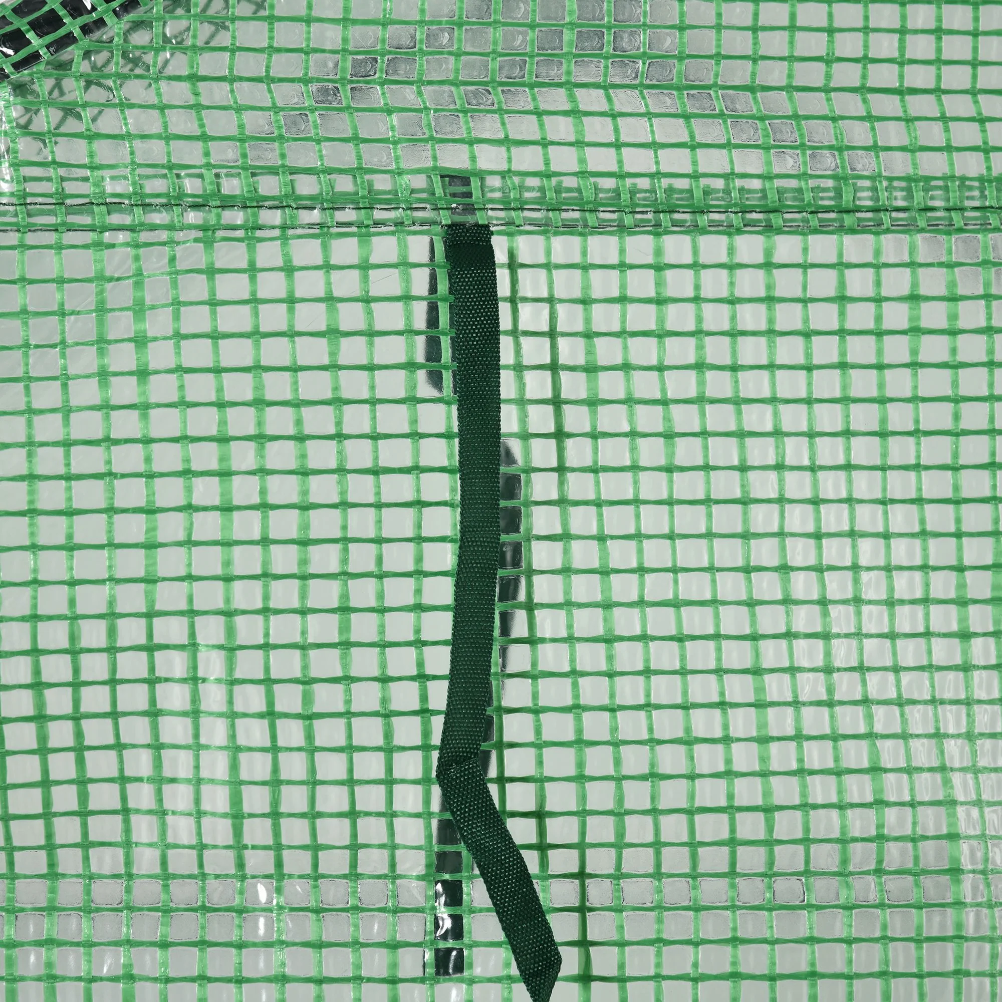 Walk in Greenhouse with Shelves, Steeple, Removable Cover, Green - Image 7